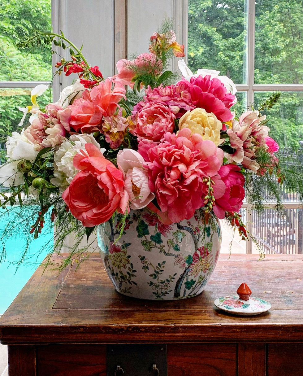 mau don cam hoa peony chinoiserie