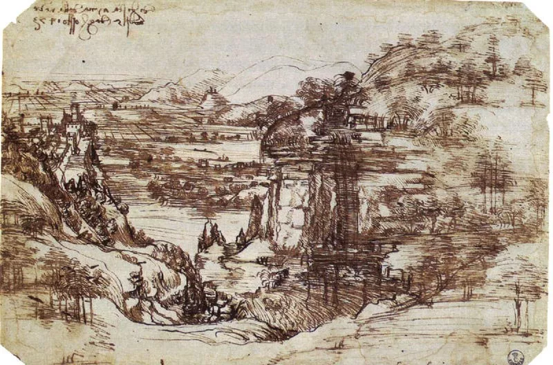 tranh phong canh thung lung song arno scenery painting