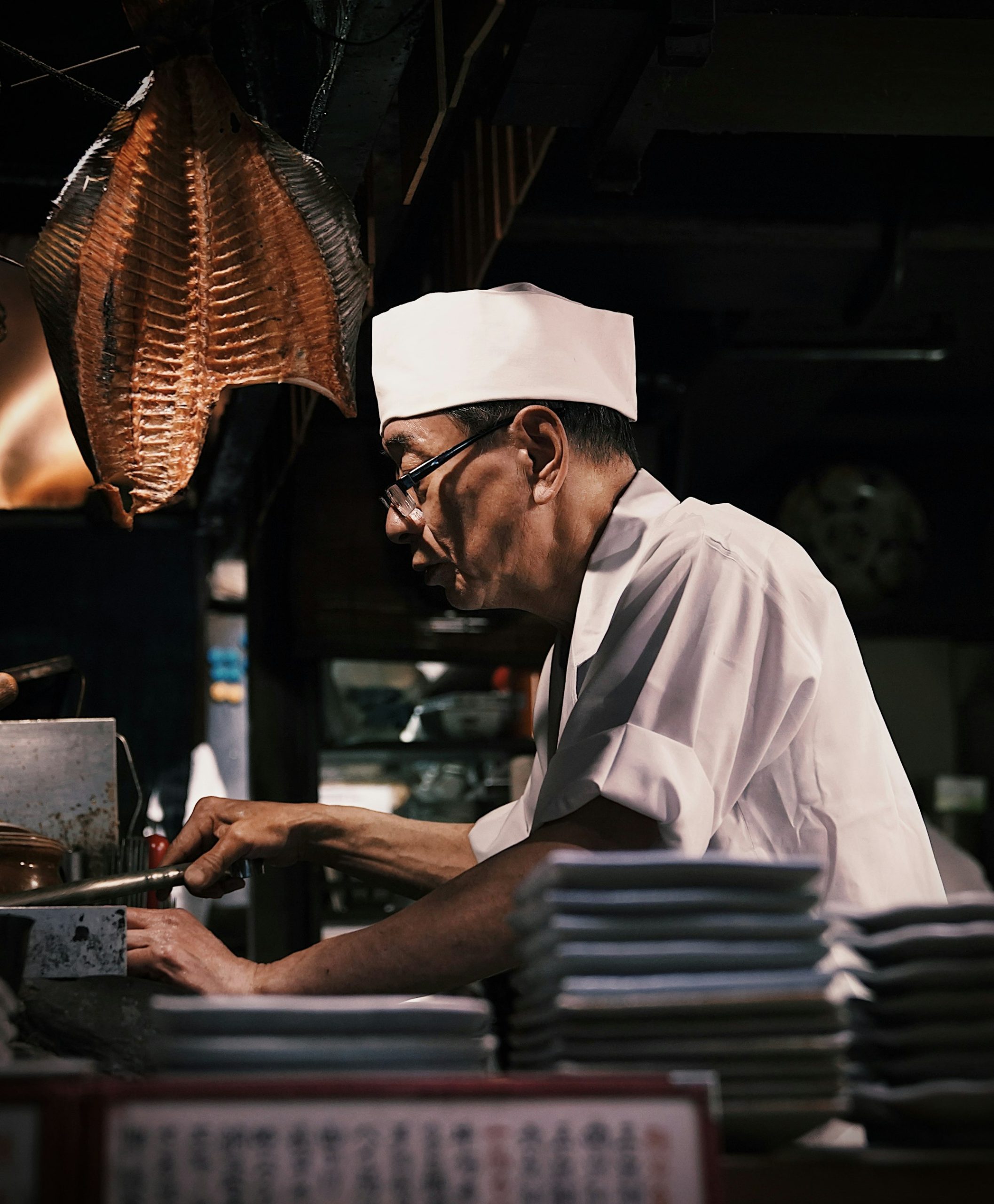dau bep nhat tempura Shokunin Tsunahachi