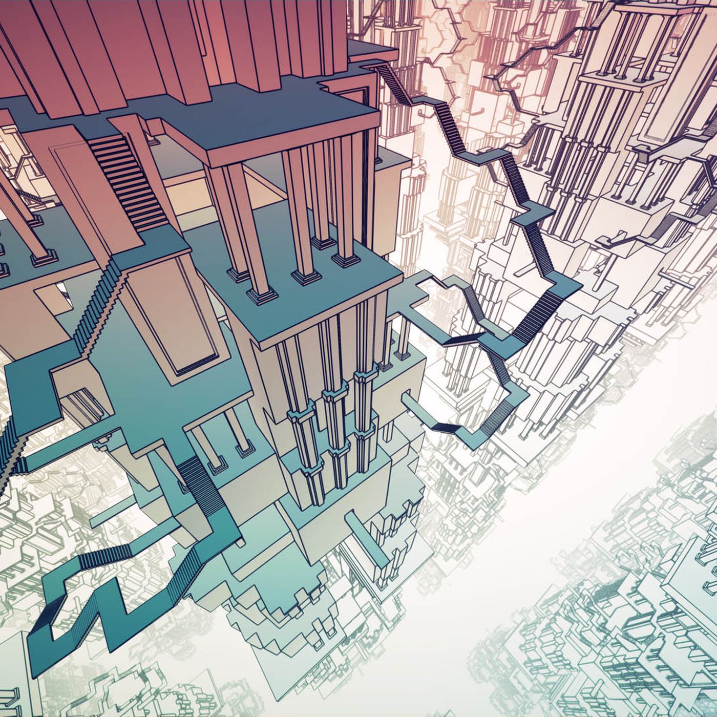 Manifold Garden khong gian tro choi 3d danh lua thi giac op art escher
