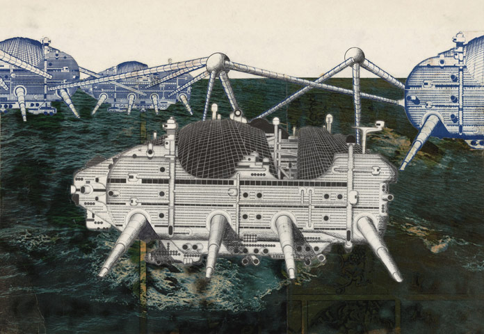 Walking City on the Ocean Archigram kien truc sang tao