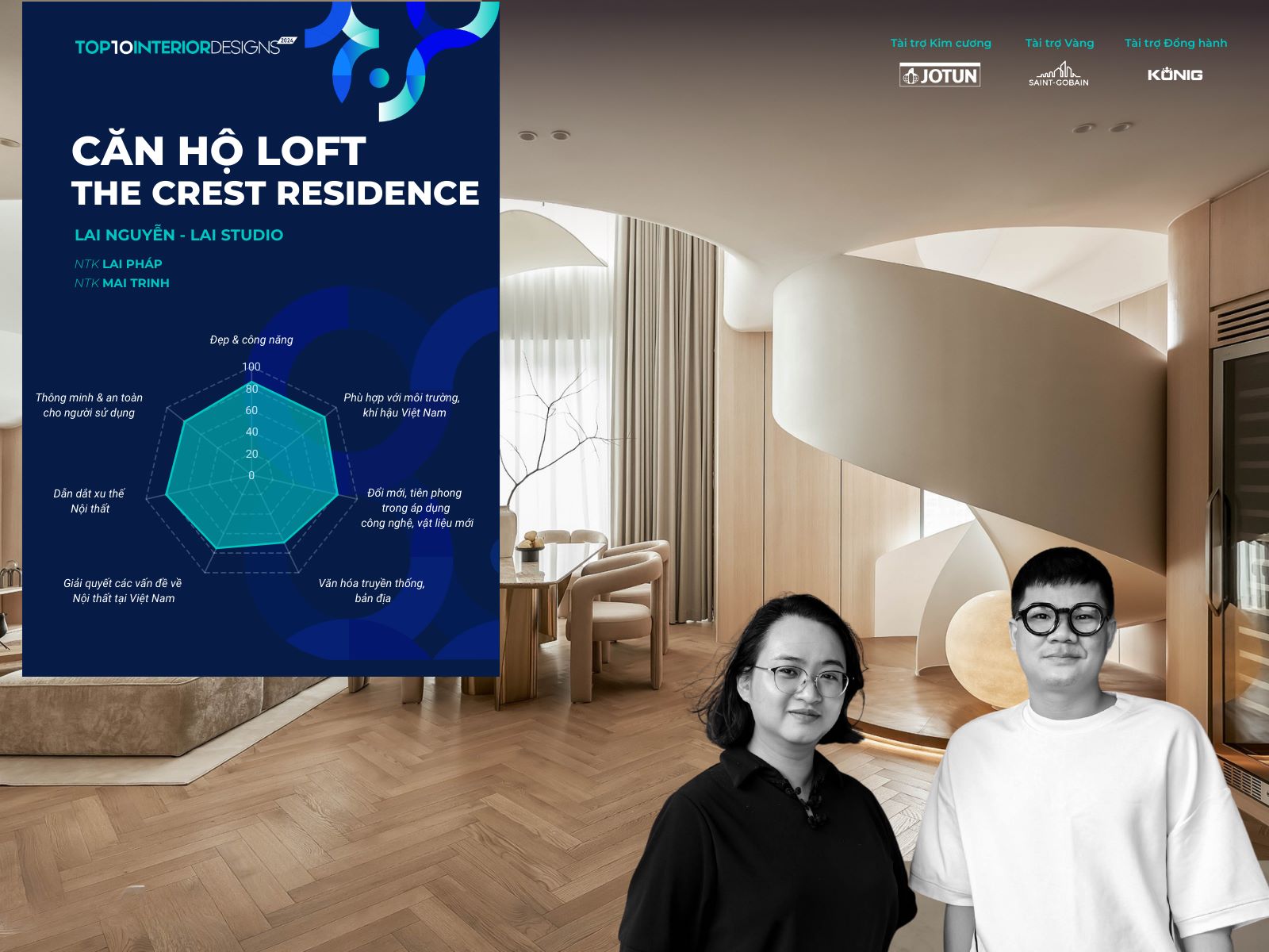 can ho loft lai studio top 10 awards giai thuong noi that