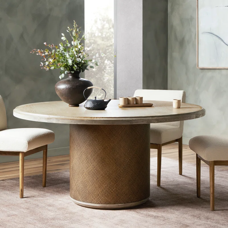 ban go thong Kiara Round Dining Table Four Hands