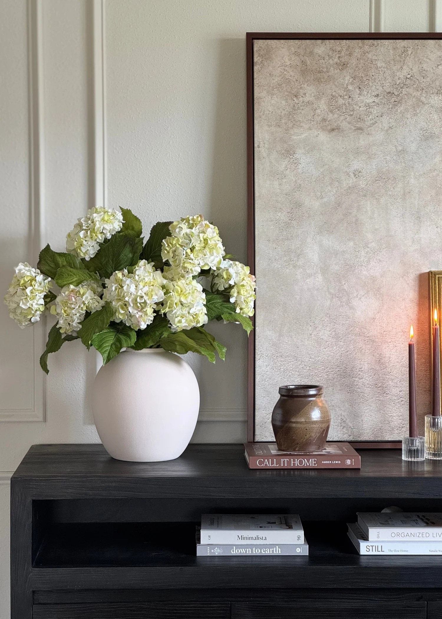 binh hoa noi that trang tri hydrangea