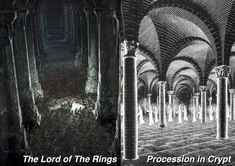 lord of the rings boi canh mines of moria procession in a crypt boi canh