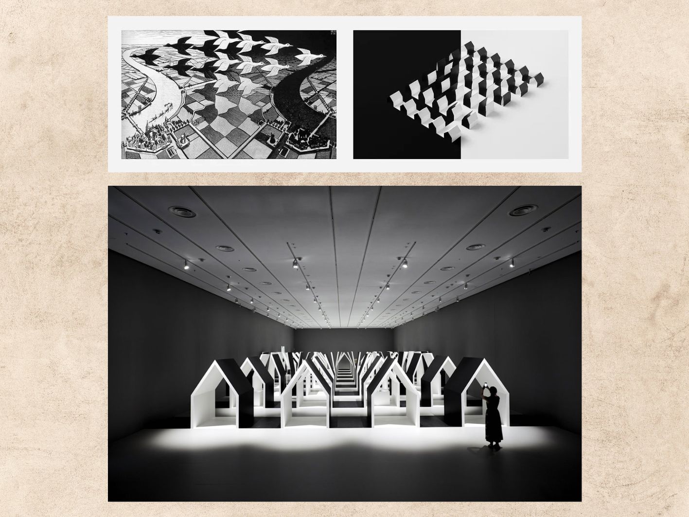 Escher X nendo: Between Two Worlds trien lam op art danh lua thi giac