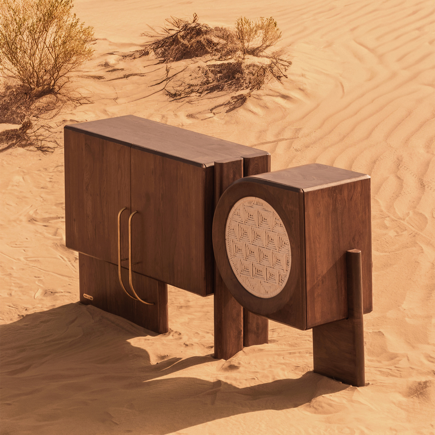 tu go Objects Of Legacy No. 7 - Brass / Teak Sideboard Jagdish Sutar