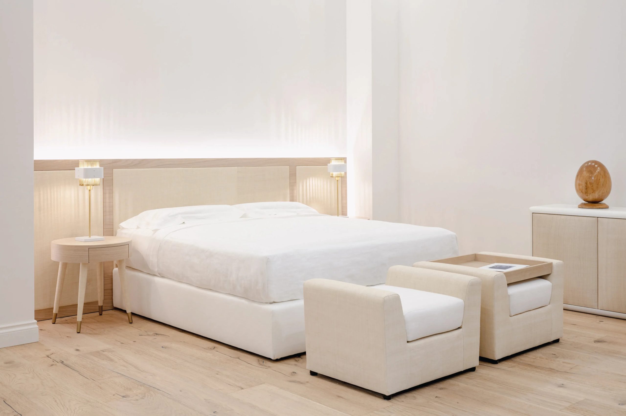 wood bed Marie DOM Edizioni Collezione Riviera Domenico Mula