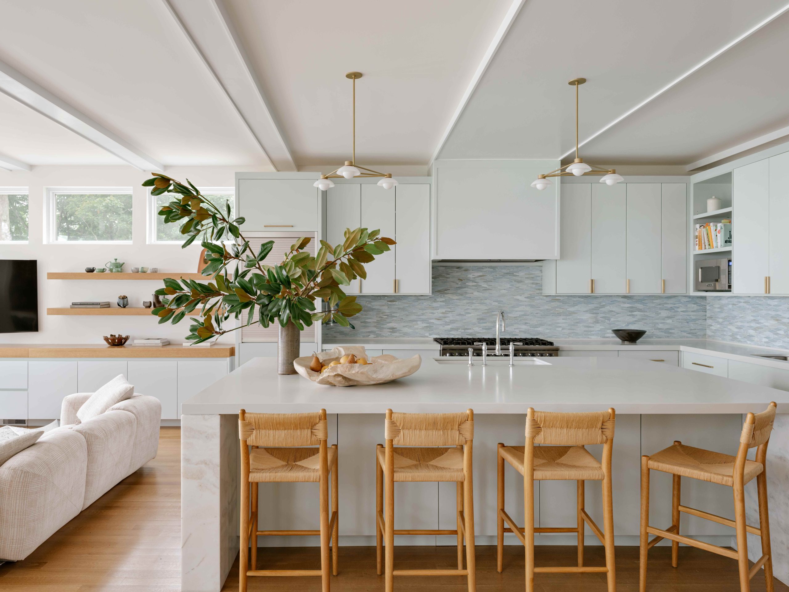 Setauket Long Island villa New York phong cach Tuscan Evan Edward