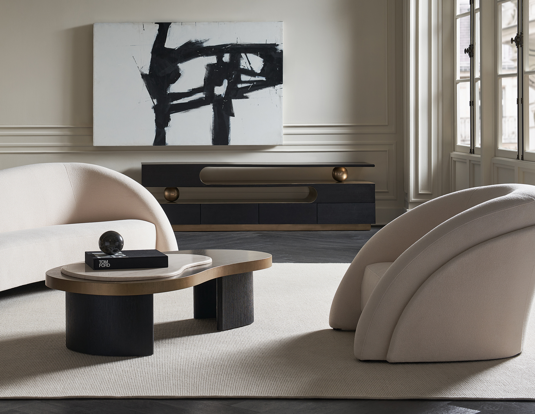 ke tivi TV cabinet Harmony Modern Principles collection Caracole
