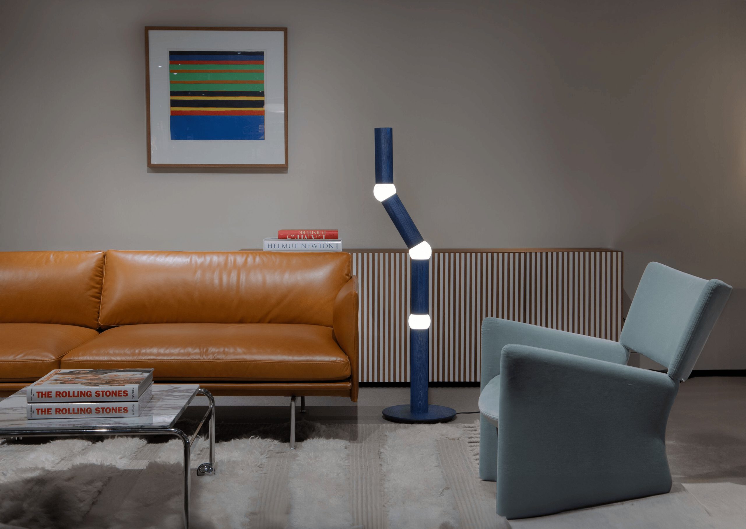 den cay den san floor lamp LIGHTBONE BLUE OAK OBLURE FÄRG & BLANCHE