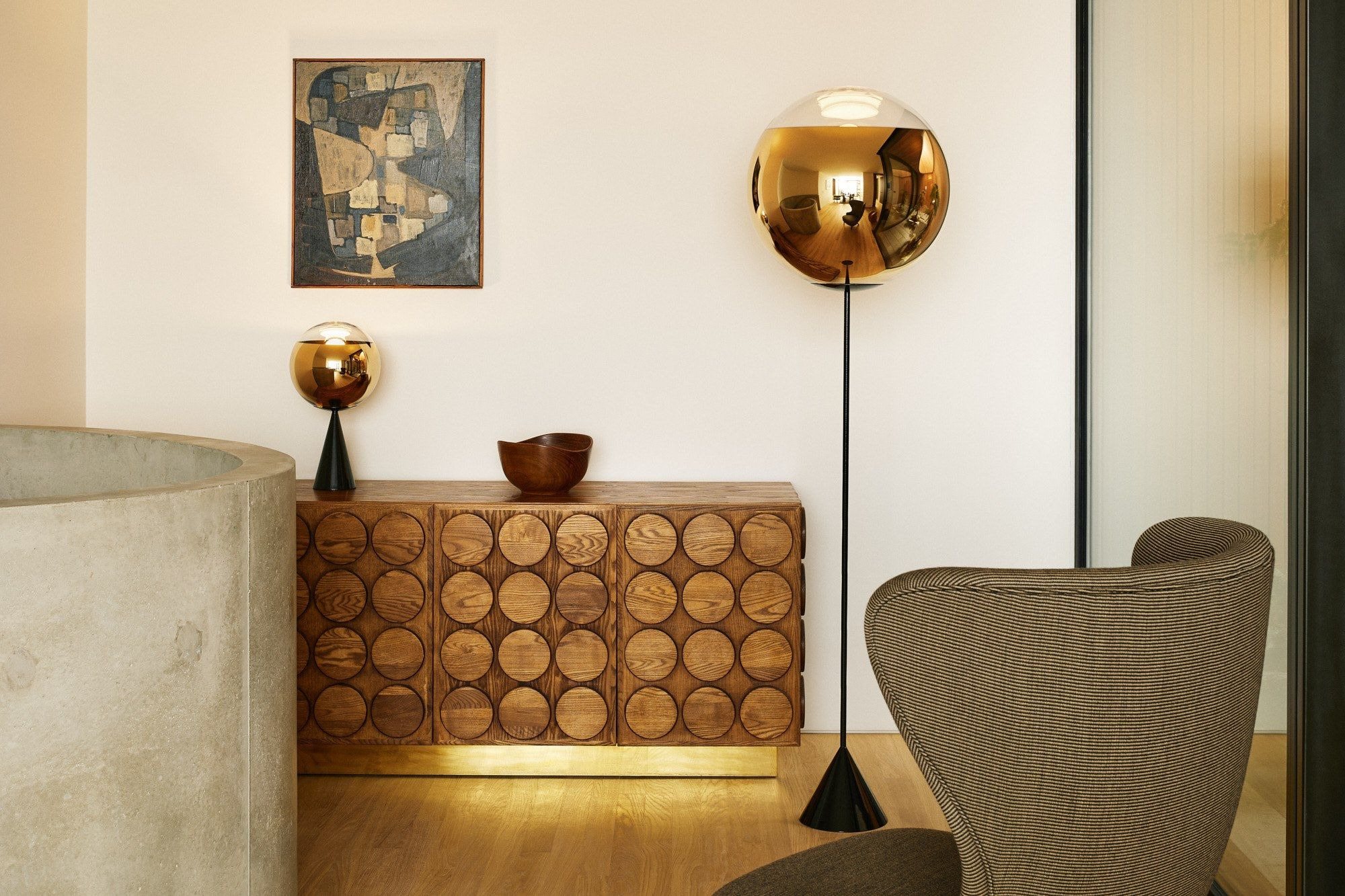 floor lamp MIRROR BALL CONE SLIM Tom Dixon
