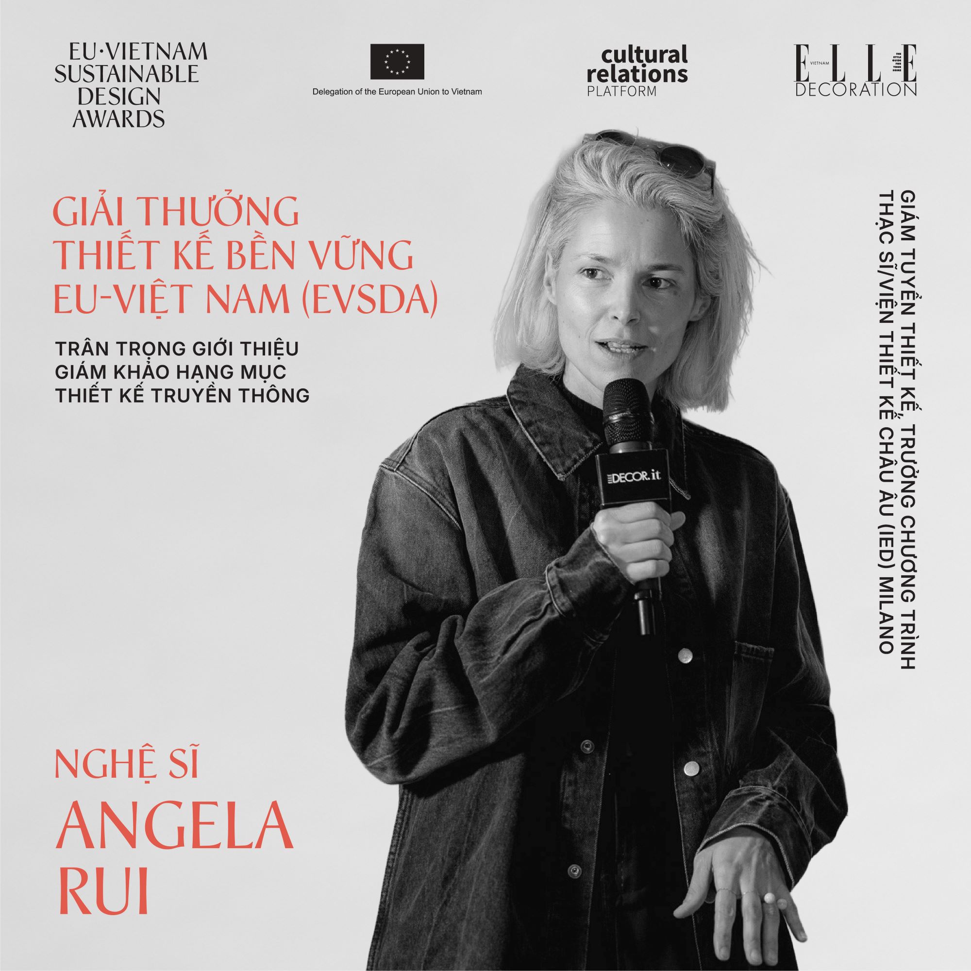 angela rui giai thuong evsda giam khao