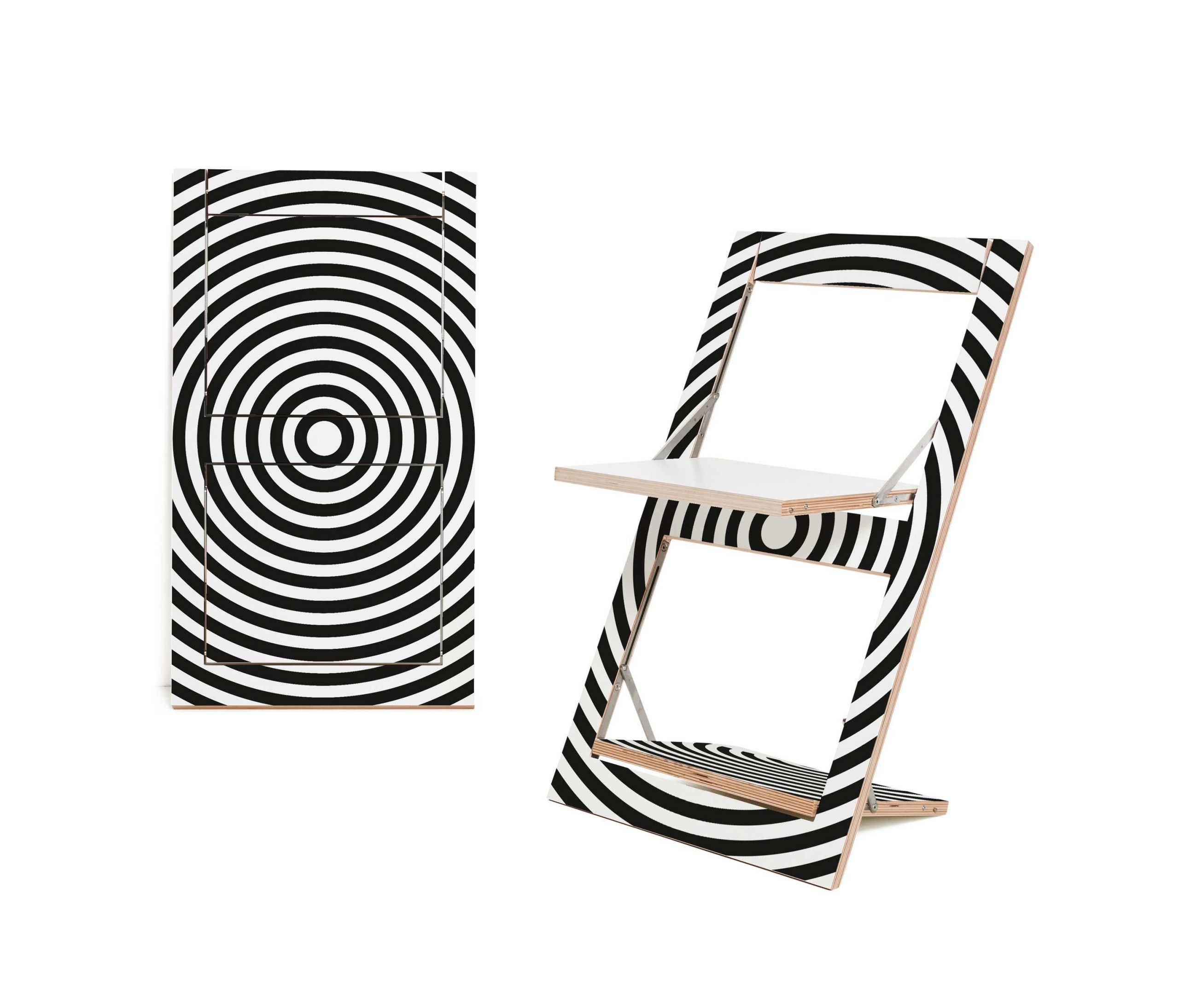 folding chair Fläpps Folding Chair - Op Art Circle AMBIVALENZ