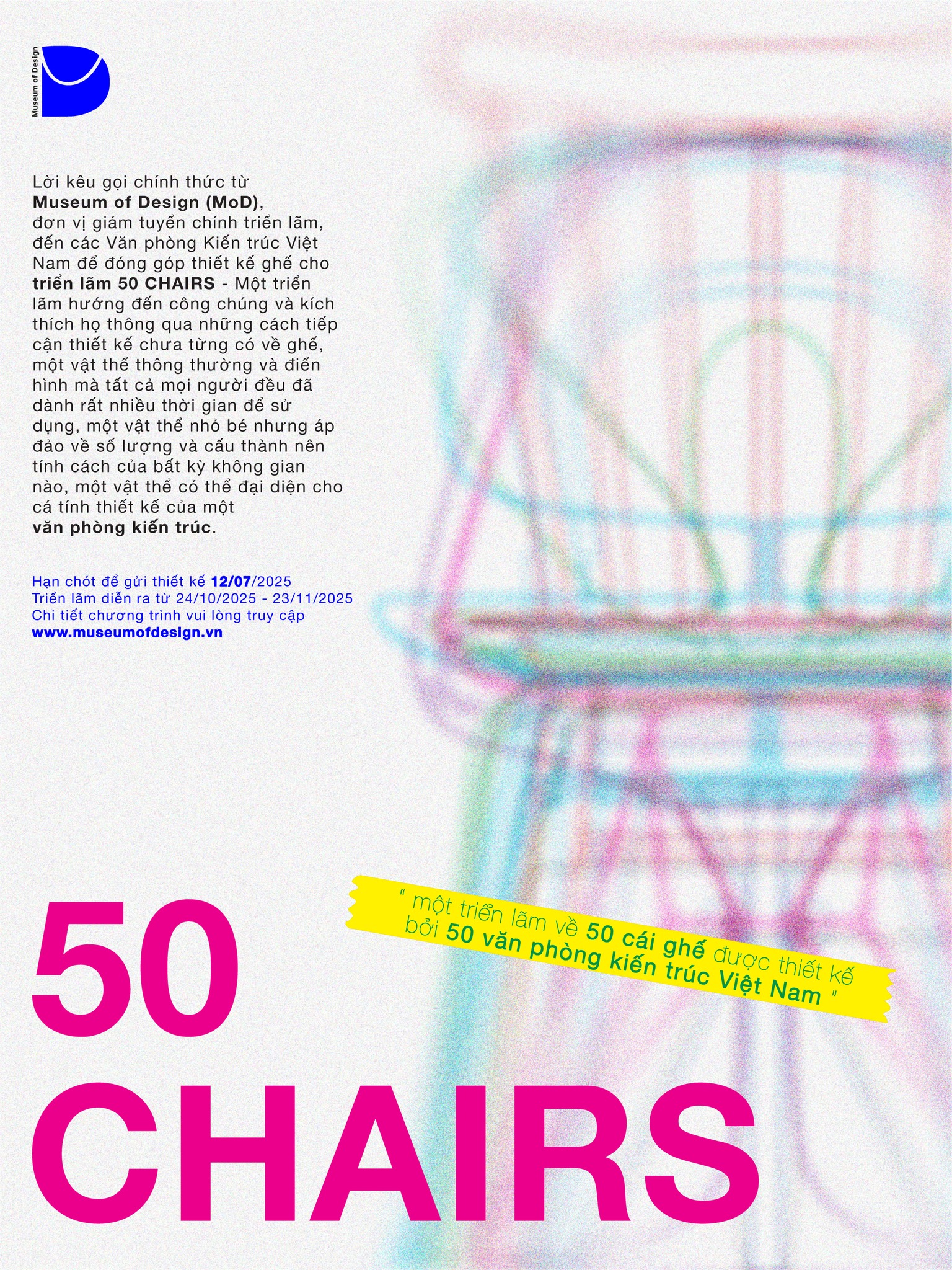 trien lam 50 chairs thiet ke do noi that ghe