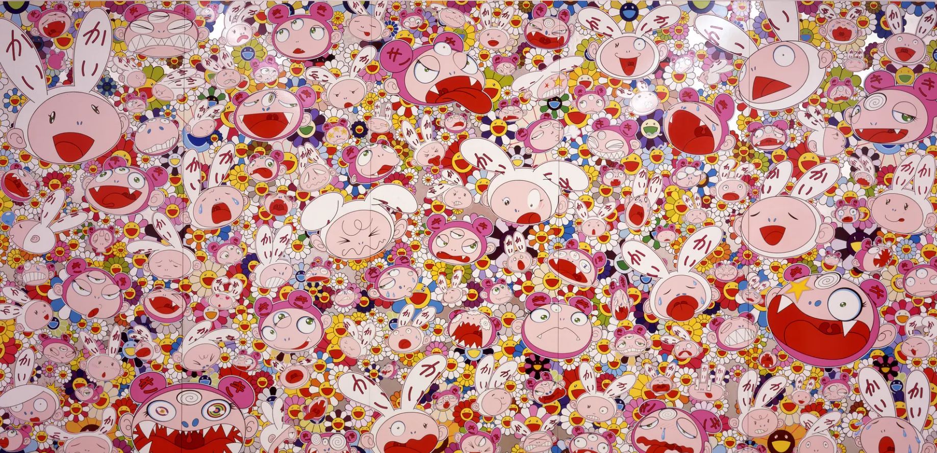 Takashi Murakami trien lam Stepping on the Tail of a Rainbow
