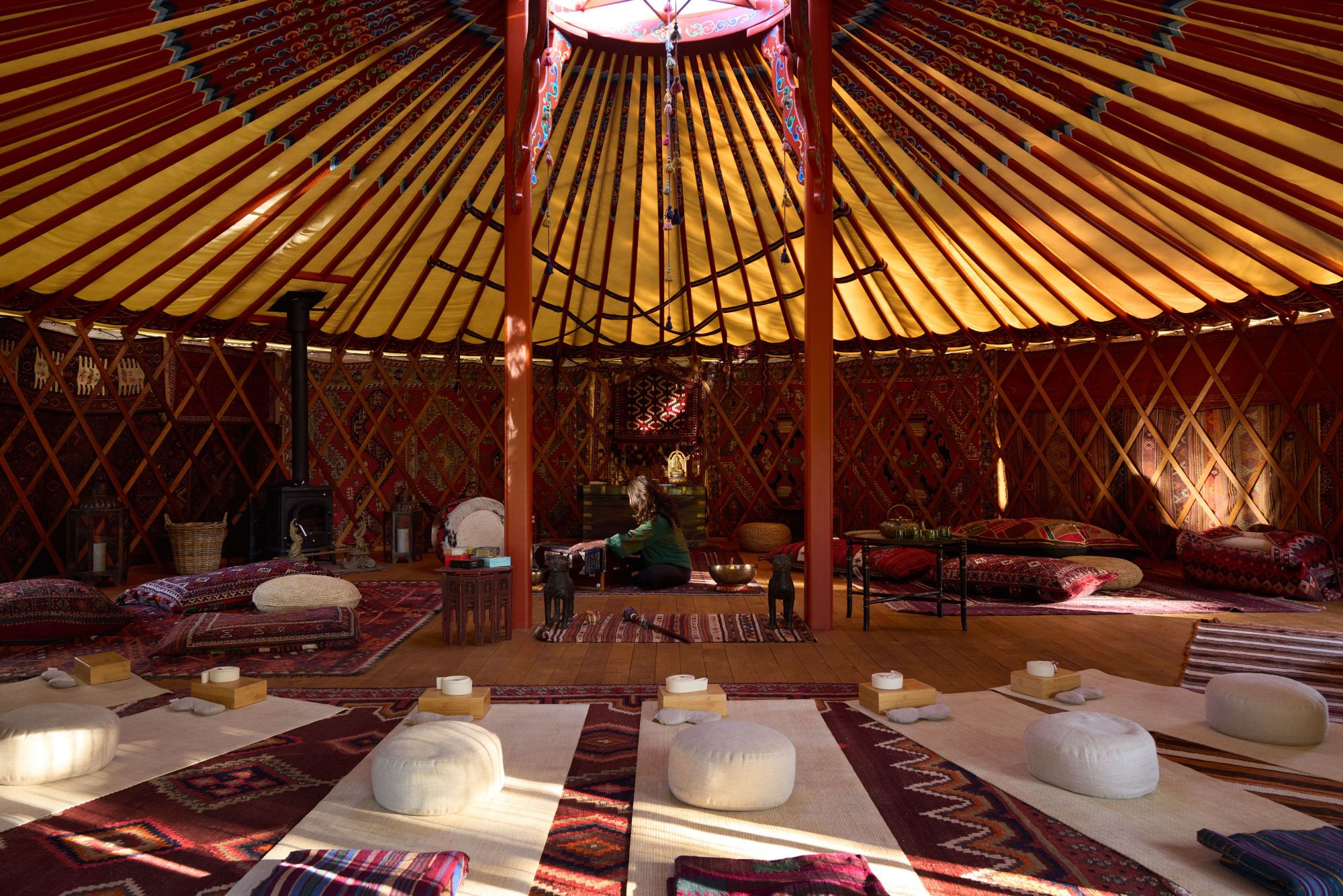 khu nghi duong Sterrekopje Farm sinh thai dong que yurt yoga 