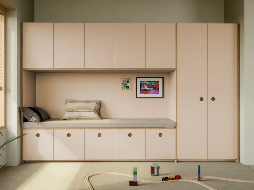 tu am tuong built-in wardrobe phong khach phong ngu Smart Line Furniture FC14 Neuvermoebelt