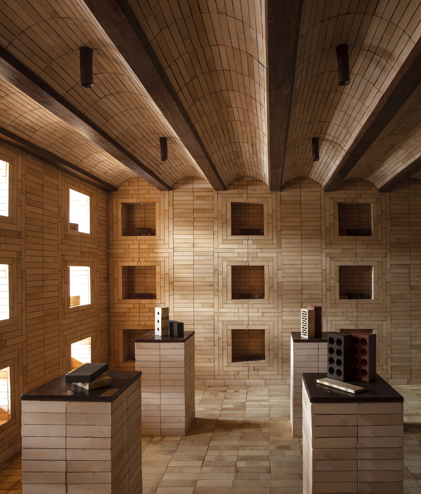 gach lat nen dat nung flooring tiles Showroom The Brick Bond RENESA Architecture Design Interiors Studio