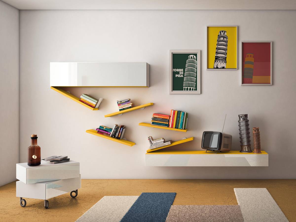 wood bookshelf phong khach phong lam viec phong doc sach DiagoLinea LAGO