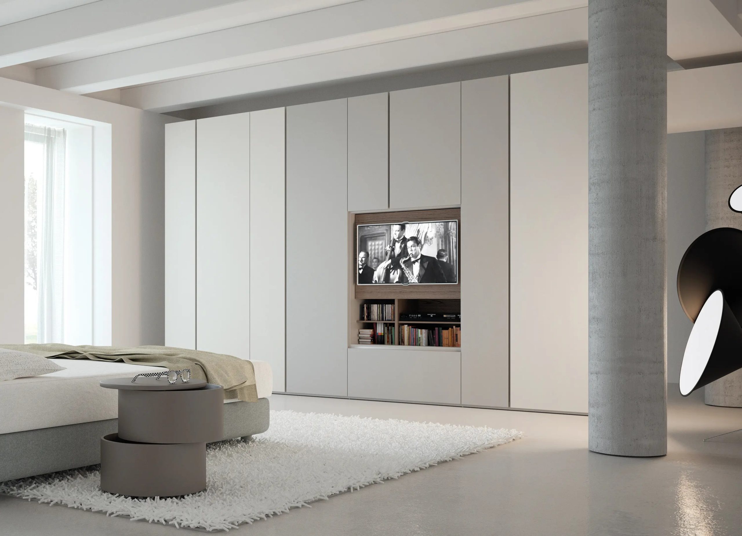 tu am tuong built-in wardrobe phong khach phong ngu Grafik Caccaro