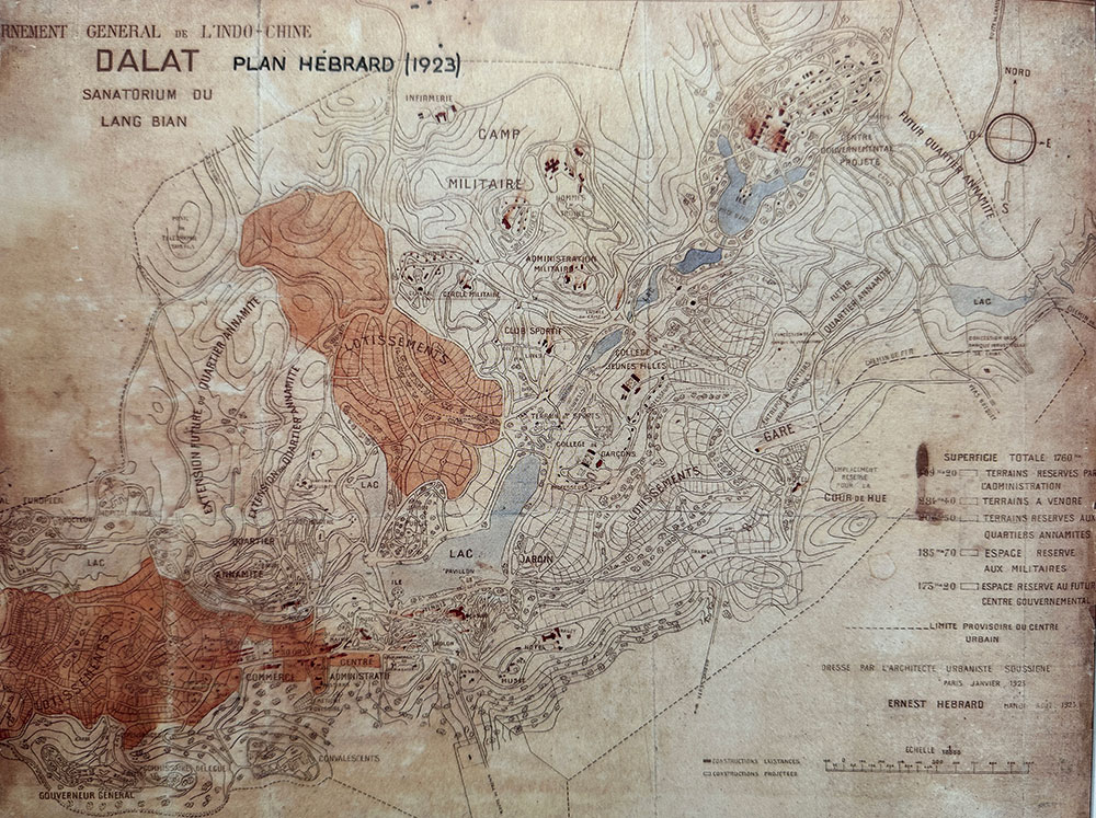 ban do quy hoach da lat Ernest Hébrard phap dong duong