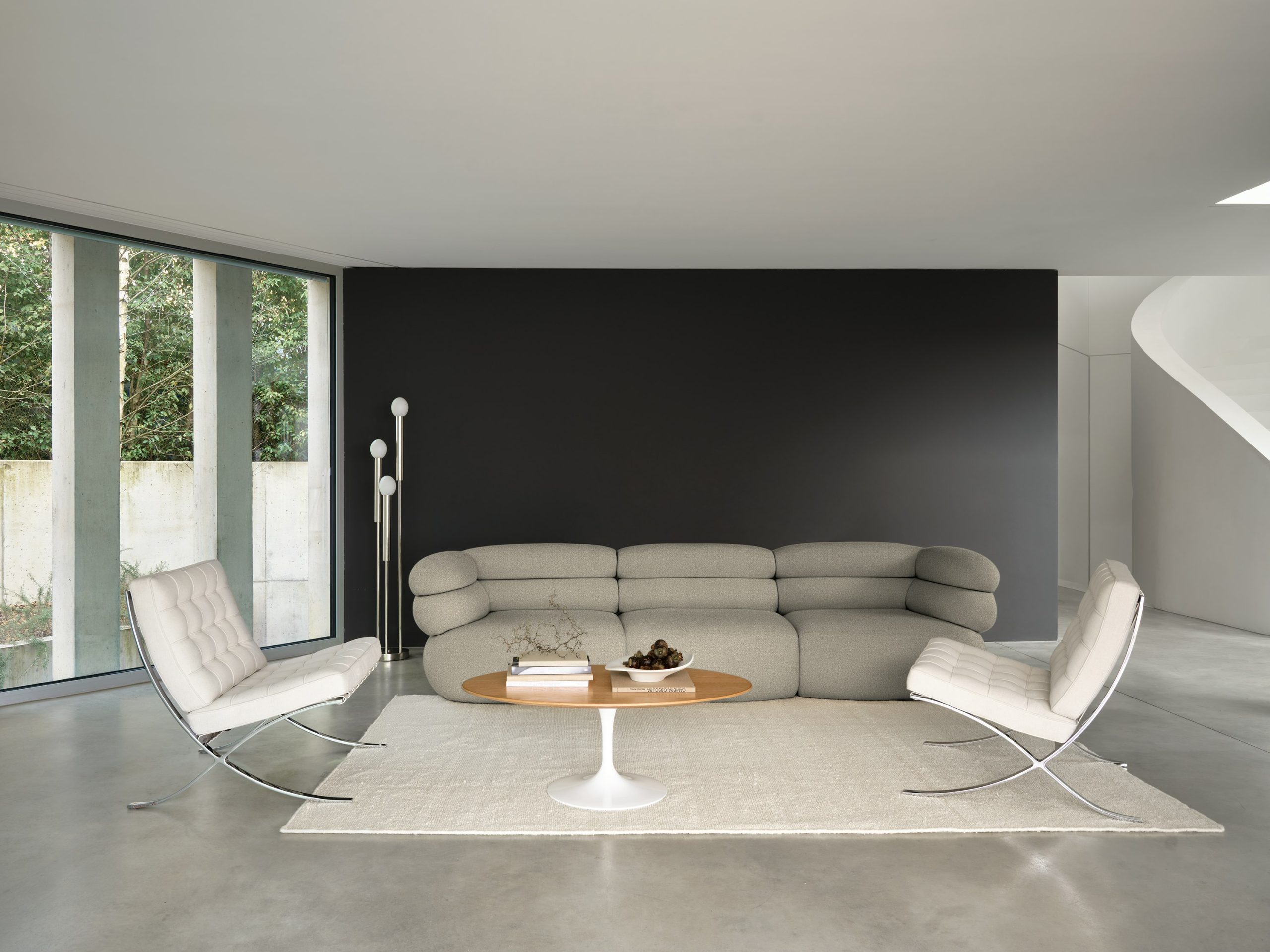 sofa dang tron round armchair Biboni Knoll Johnston Marklee