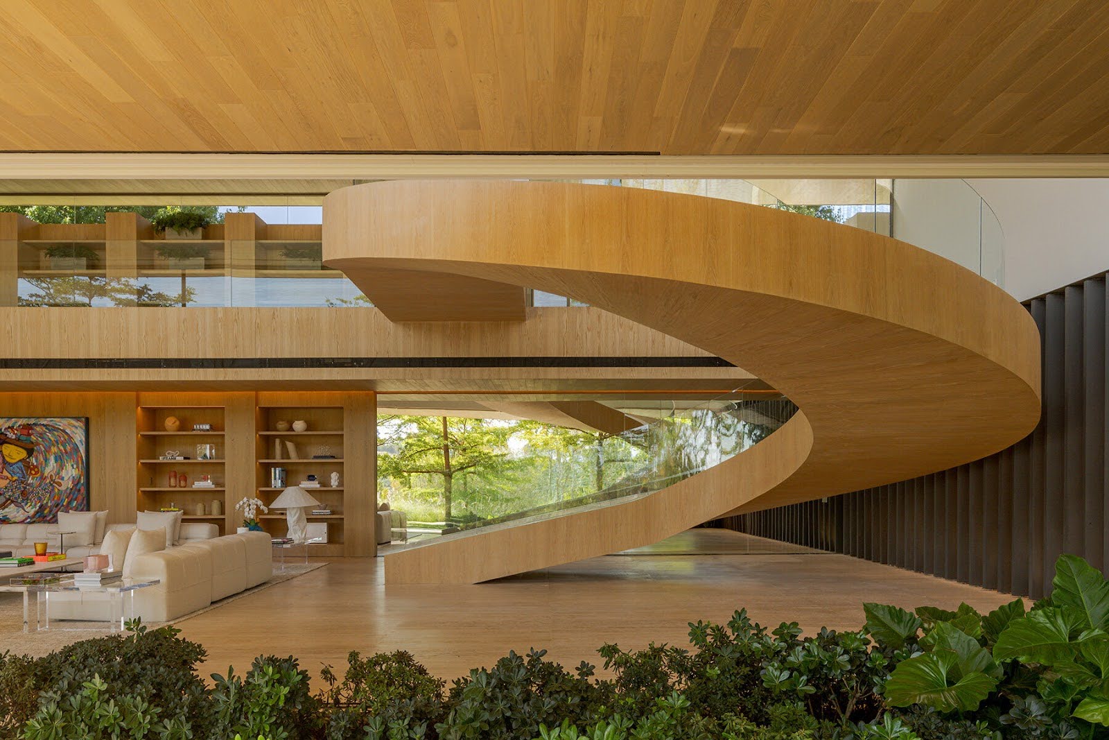 Casa da Baro Passarelli Arquitetos São Paulo Brazil cau thang xoan phong khach
