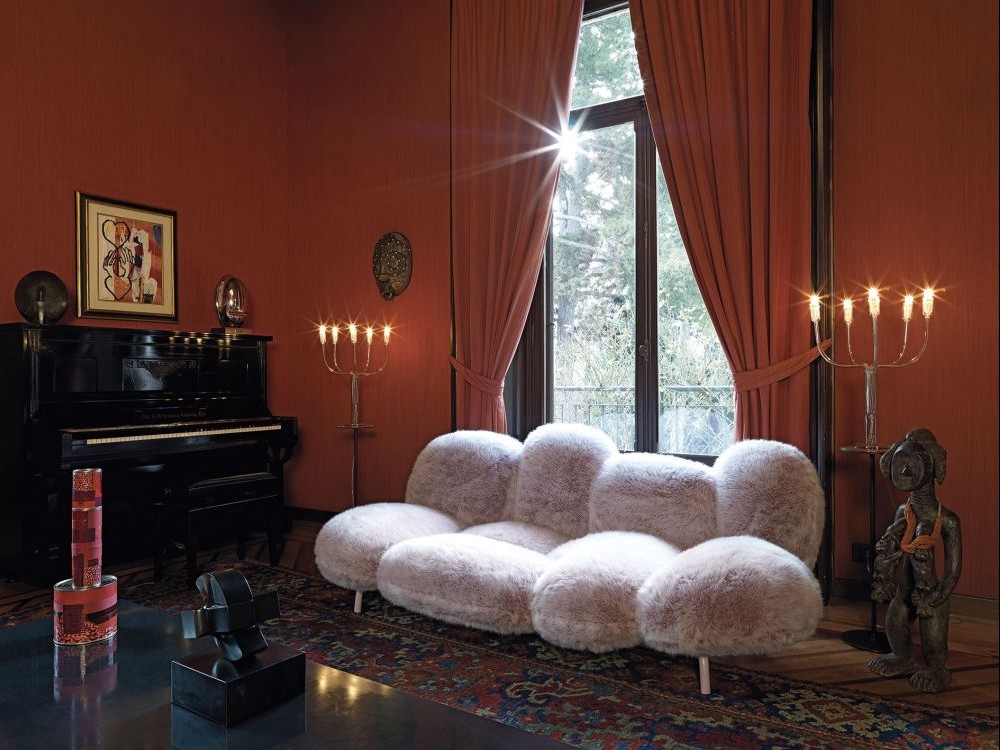 sofa dang tron round armchair Cipria Edra Fernando Humberto Campana