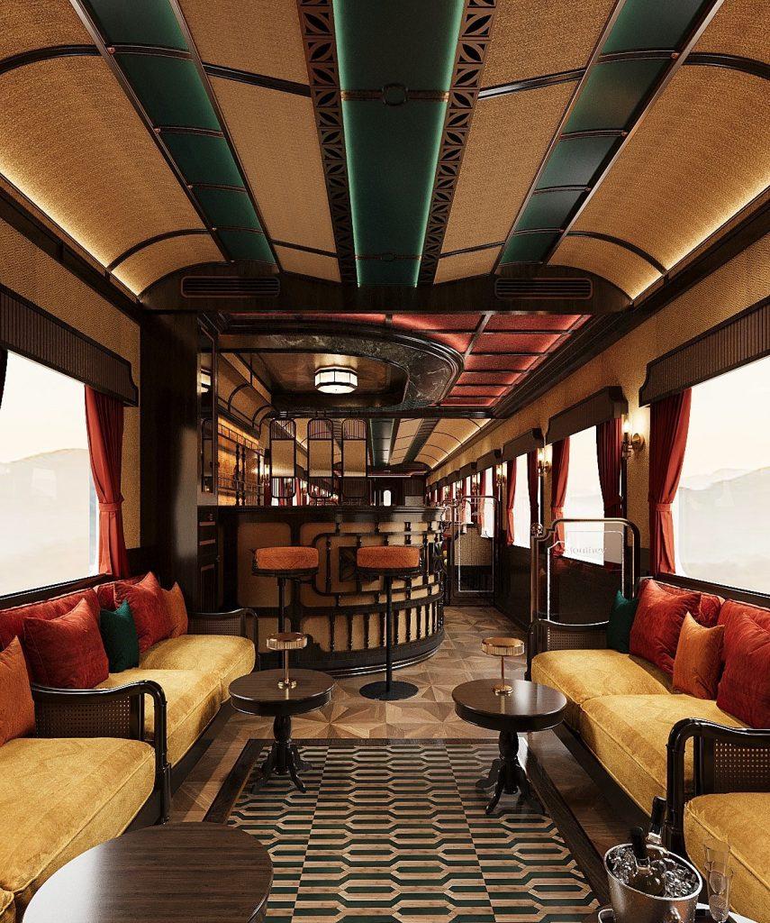 chuyen tau xa xi du lich thuong luu SJourney Vietnam Luxury Express nha hang quan bar