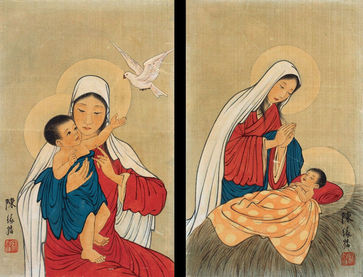 The Virgin and the Child The Birth of Jesus Chen Yuandu thien chua duc me maria