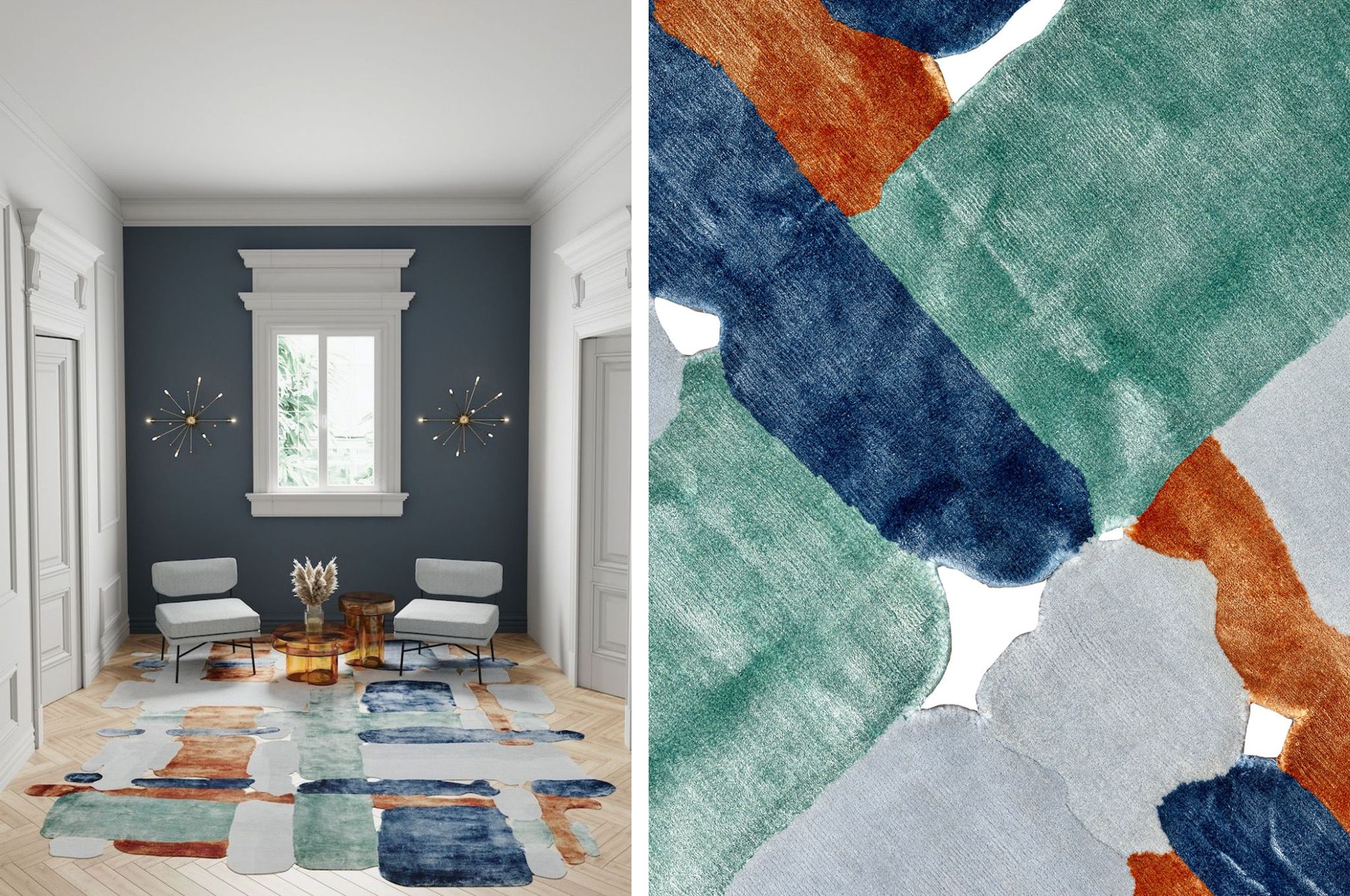 tham lot san rugs Sunset Sitap Carpet Couture Italia Cangaço Estudio Campana Symi Ferruccio Laviani Fili Mariantonia Urru