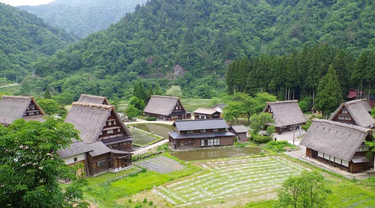 Shirakawa-go Gifu Ogimachi Ainokura Suganuma kien truc nhat ban Gassho-zukuri