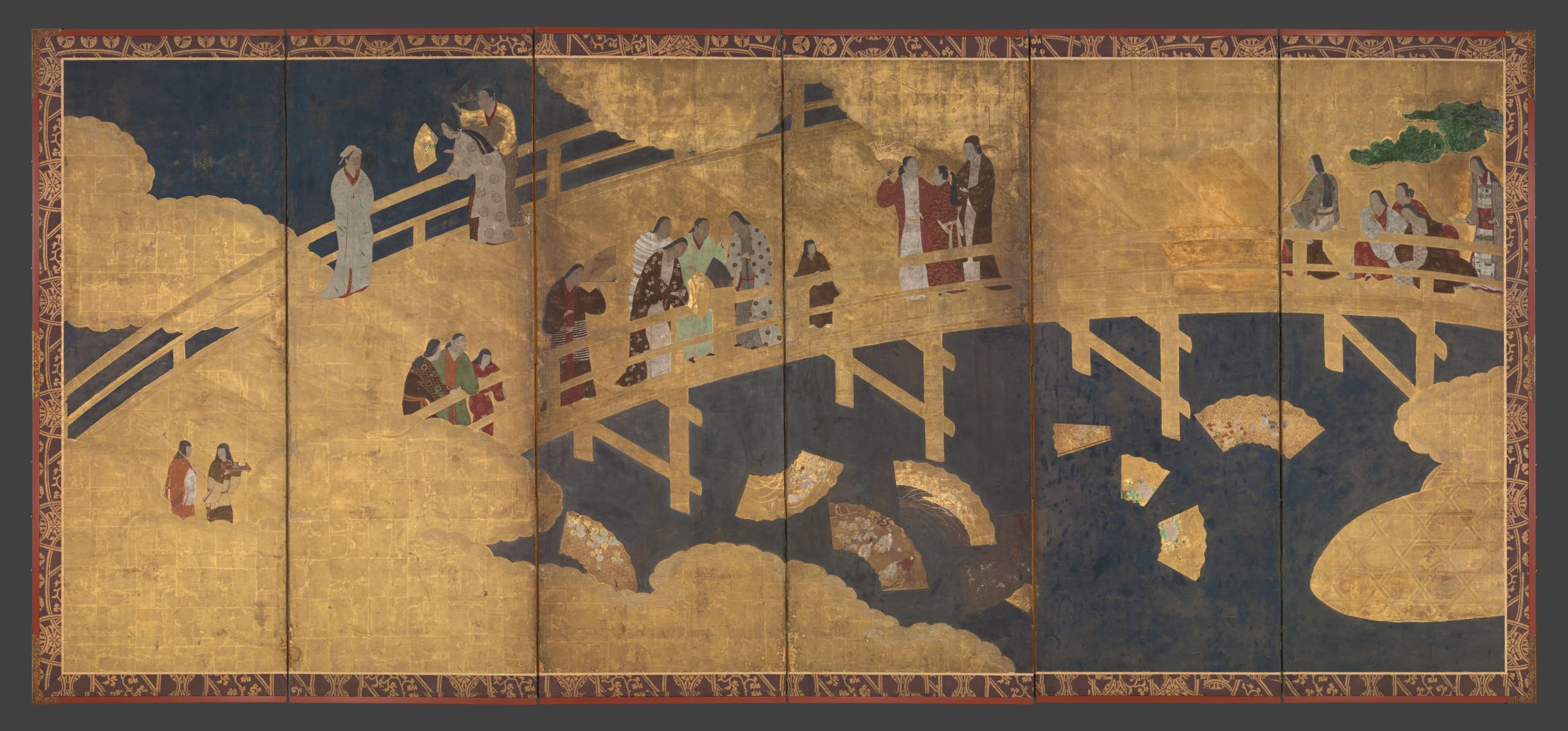 lich su folding screen history paravent