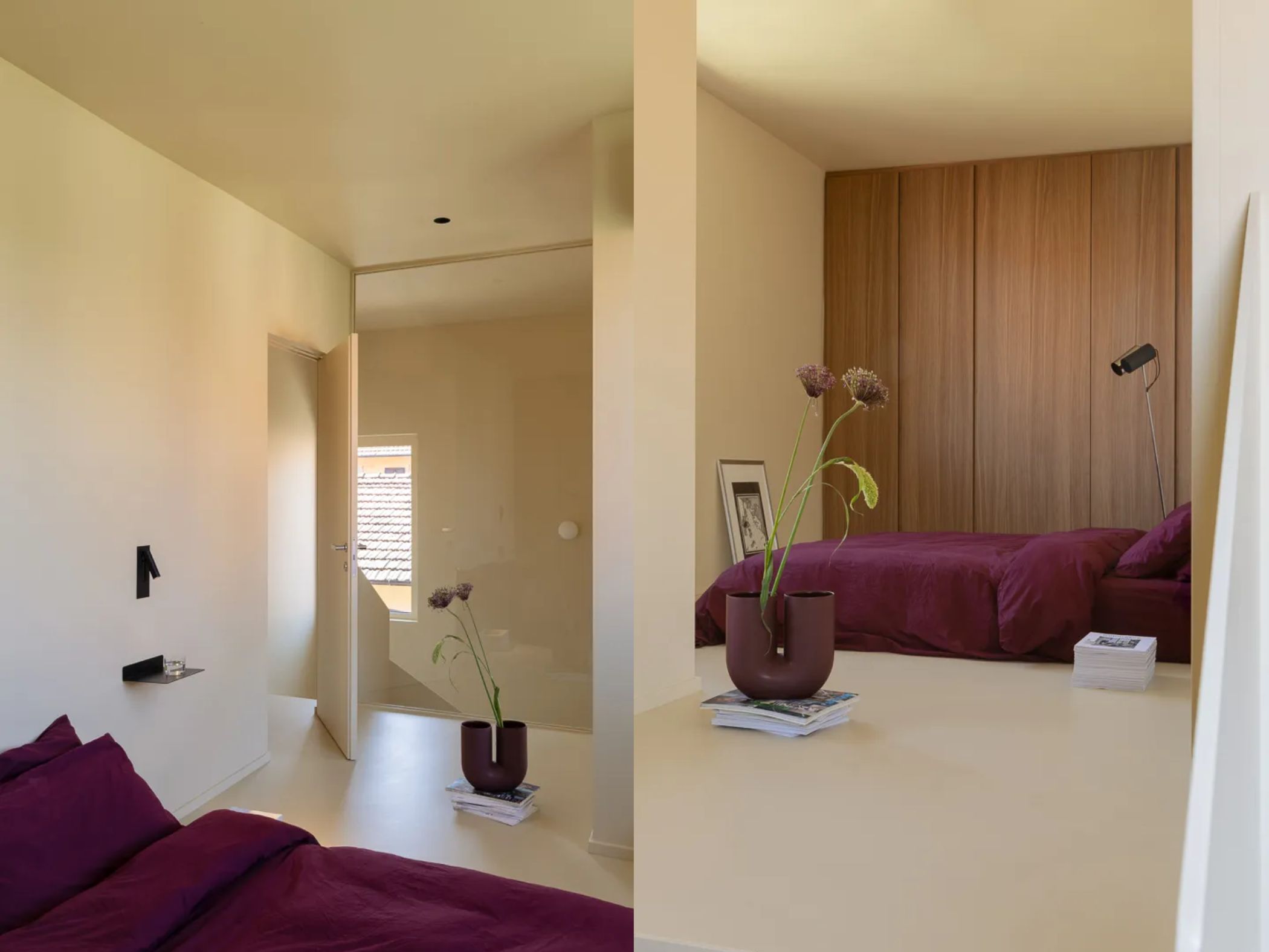 noi that phong ngu toi gian mau vang Boro Studio Specchistudio