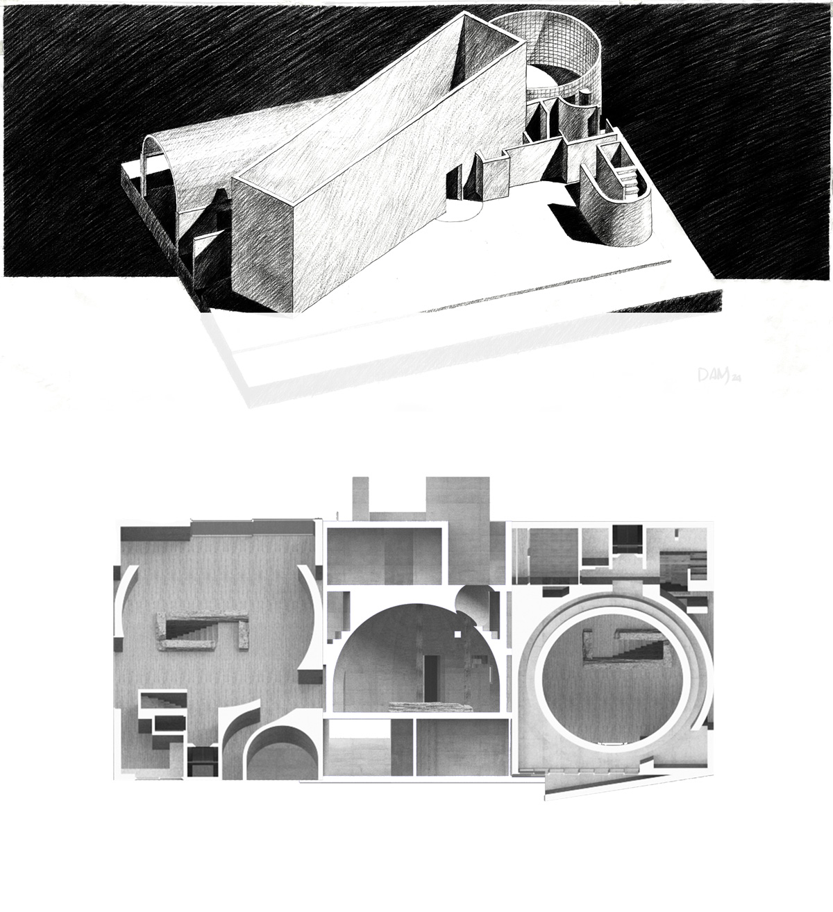 D House kien truc khong gian song kientruc o ban ve