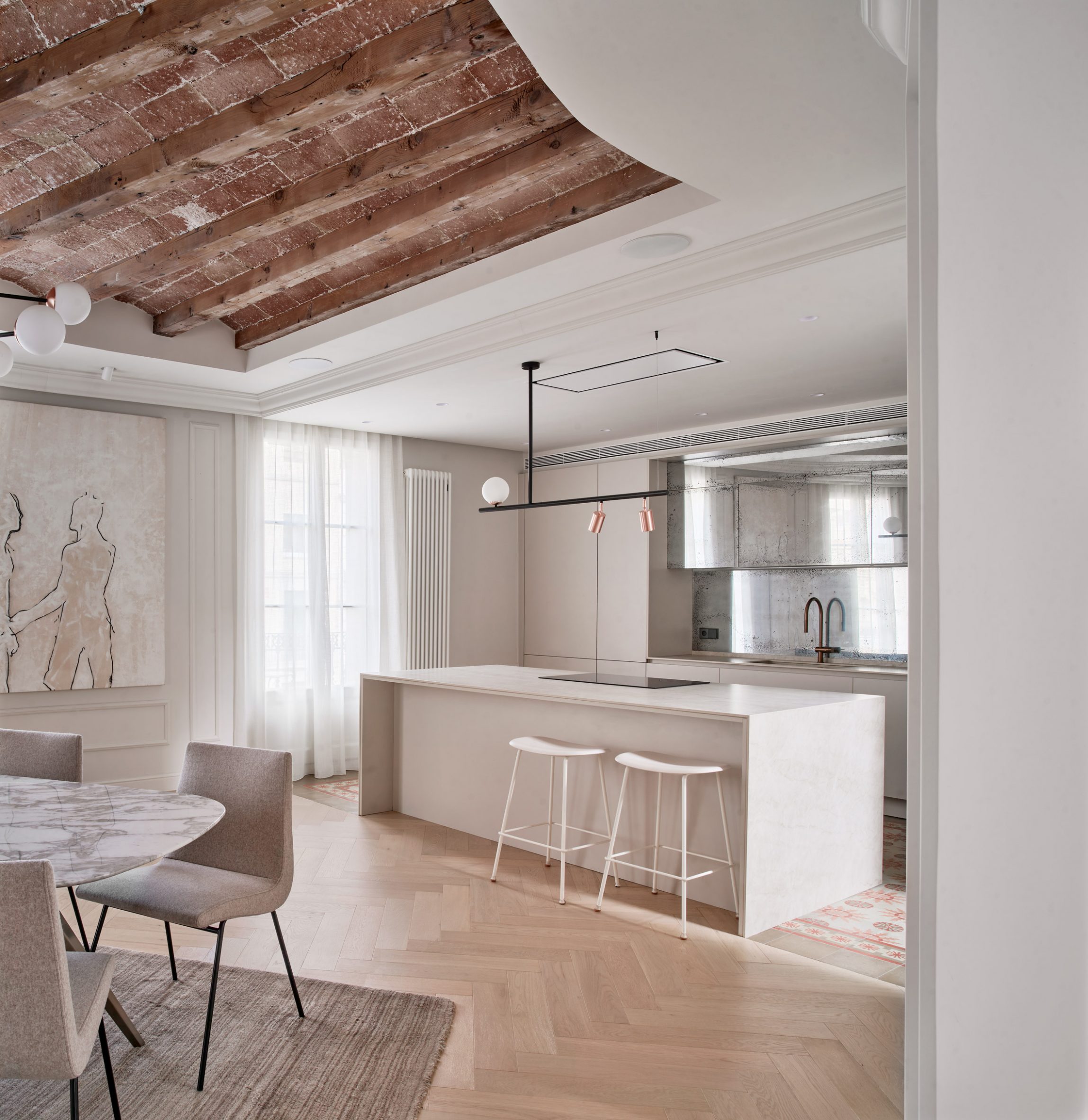 can ho barcelona cai tao ap mai noi that nha bep