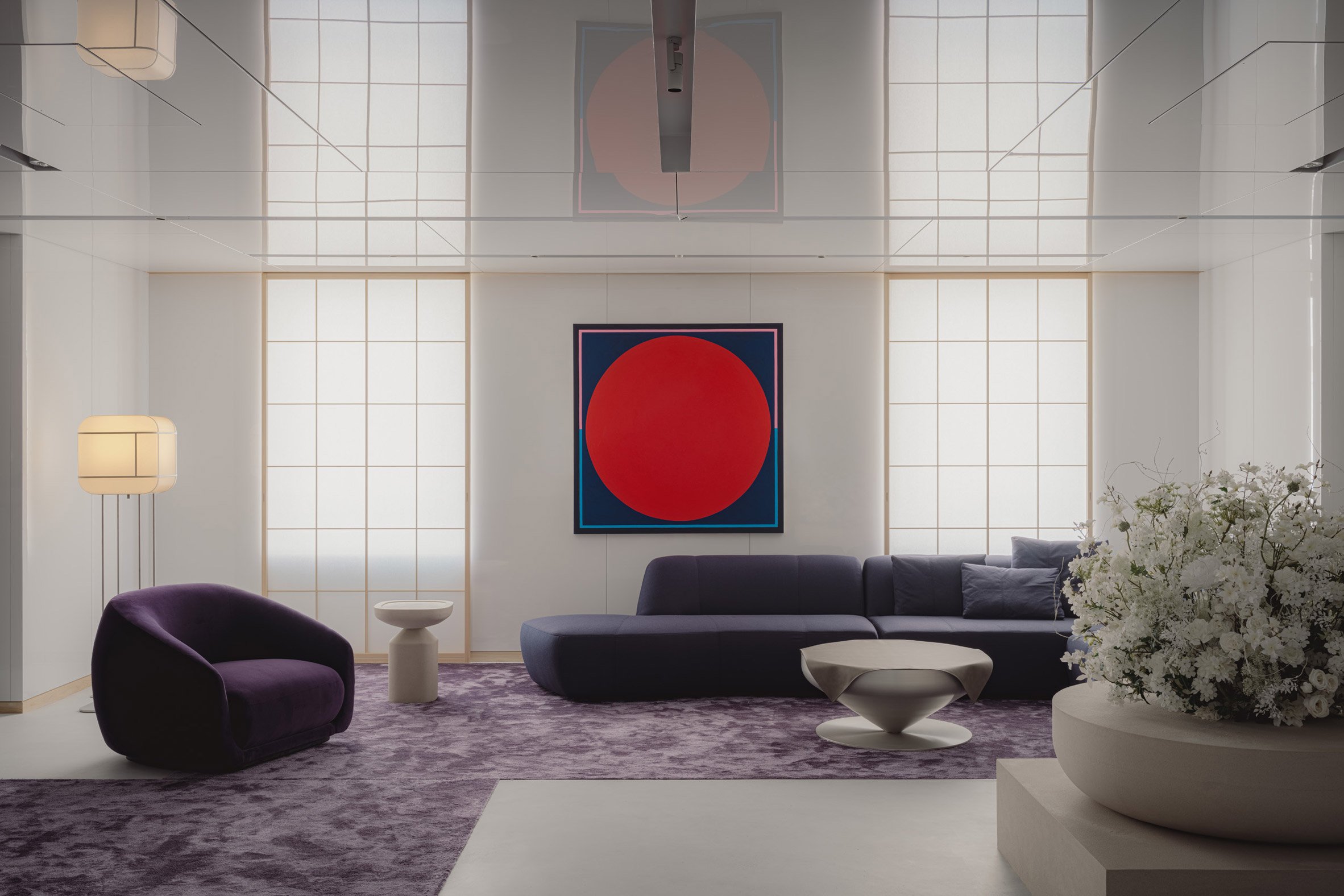 phong cho ginza lounge edo noi that nhat ban duong dai phong khach sofa