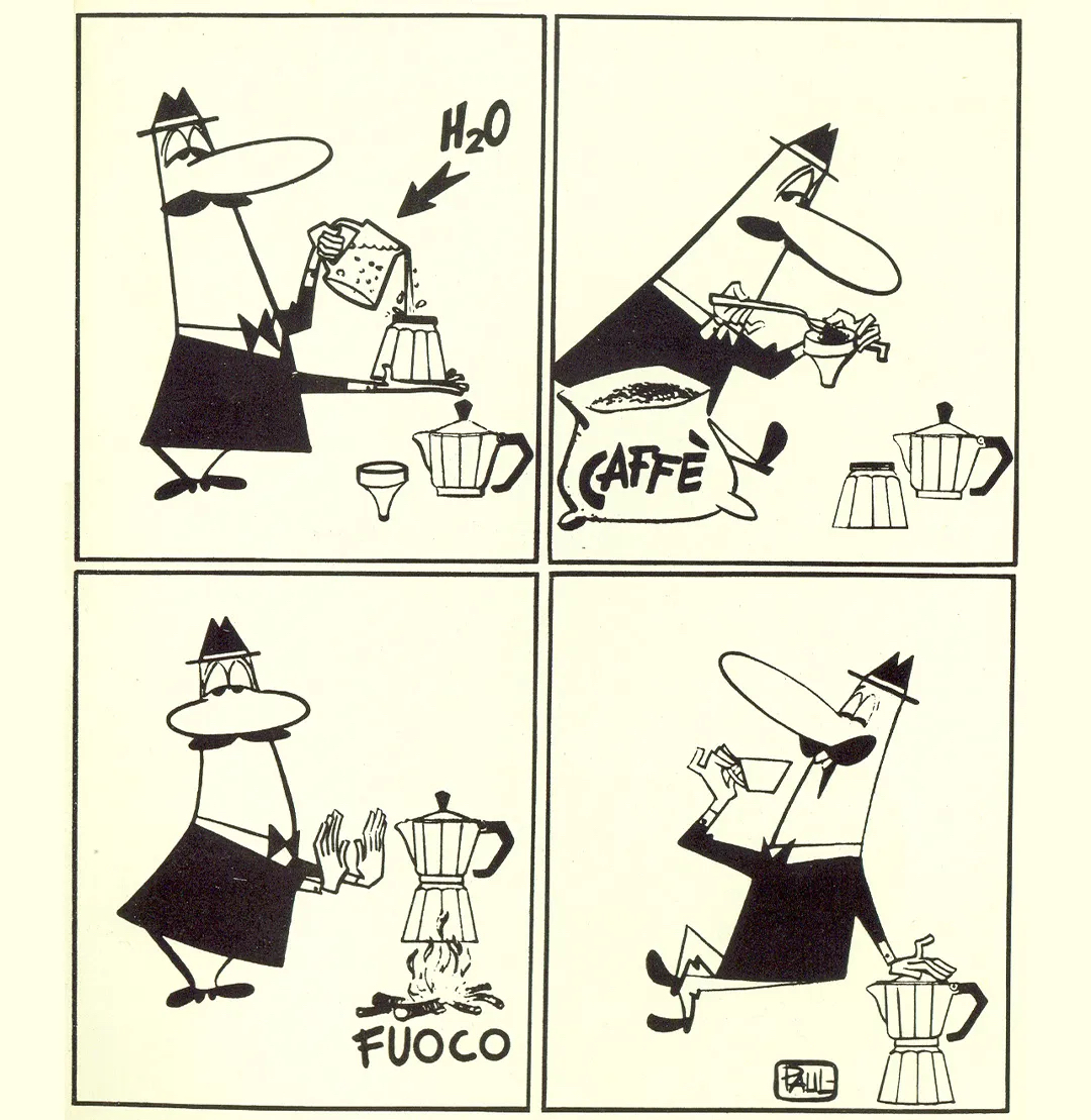 bialetti cartoon paul campani