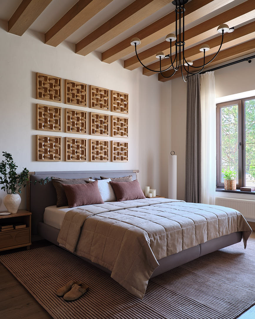 eight lakes khong gian noi that nha dong que