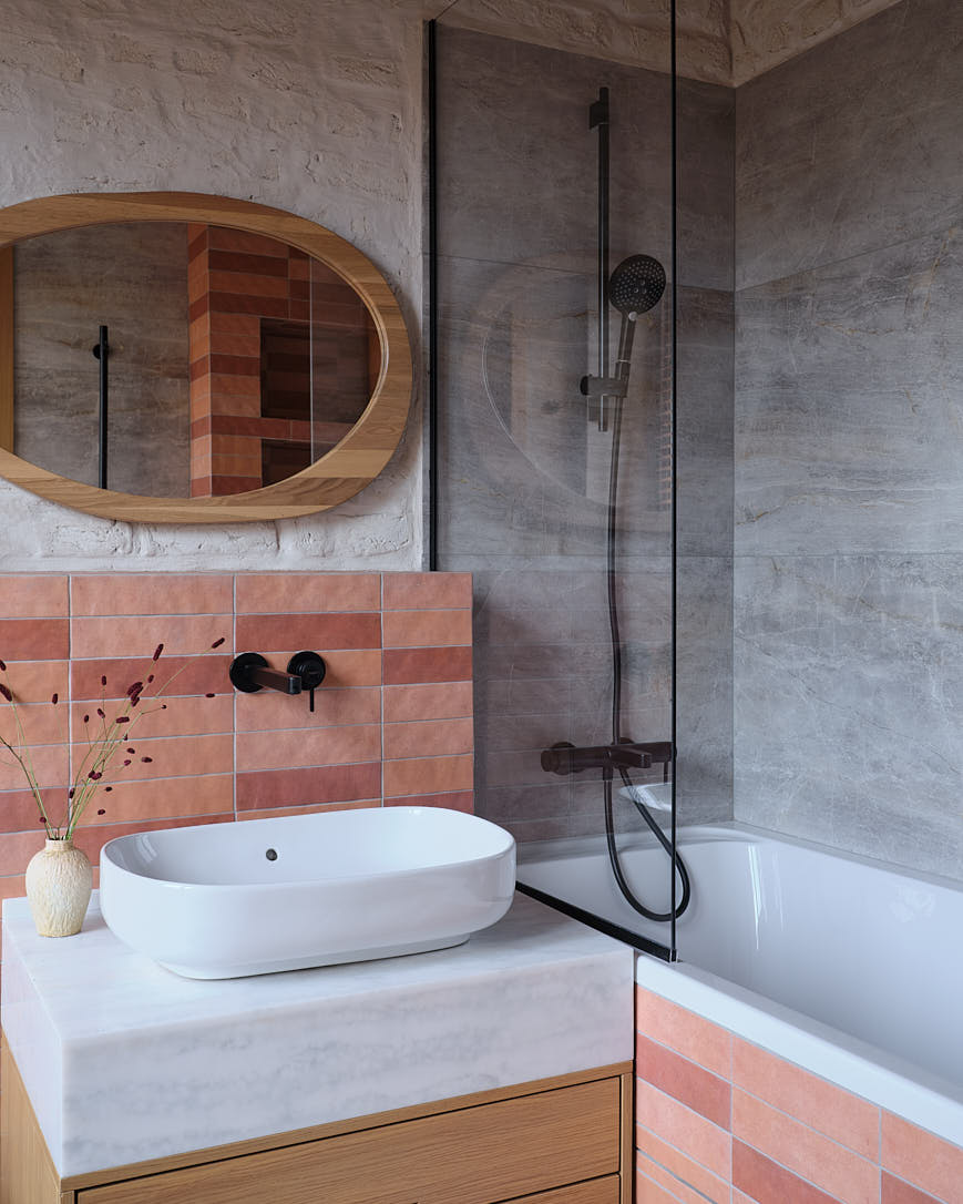 ngoi nha eight lakes khong gian noi that