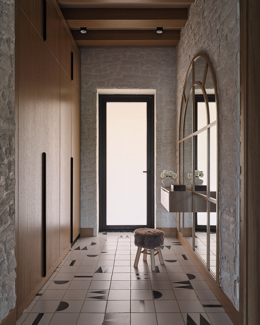 ngoi nha eight lakes khong gian noi that