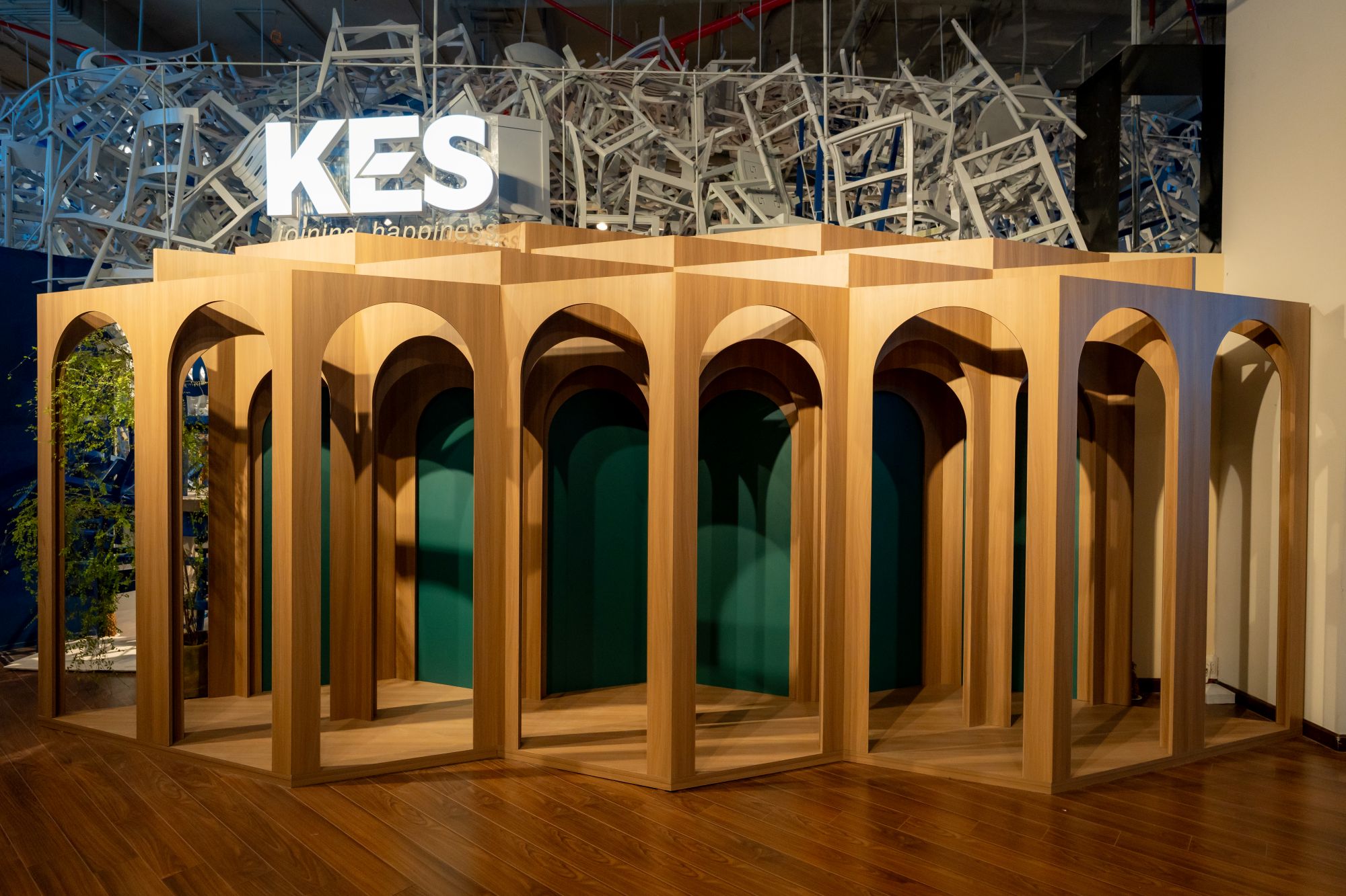 kes living lab van cong nghiep van go vat lieu xay dung pop up office