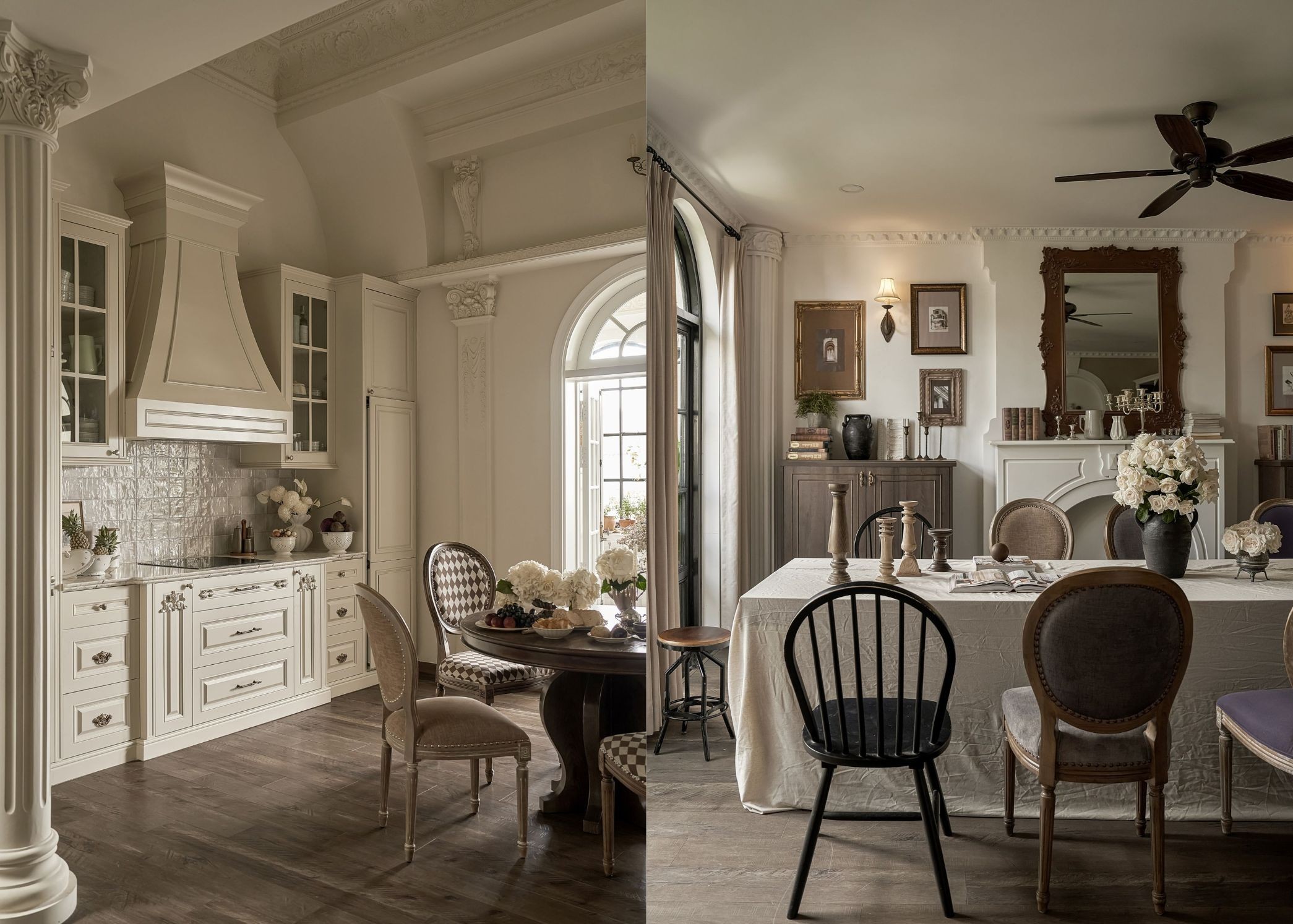 noi that co dien phong an nha bep vintage len decor