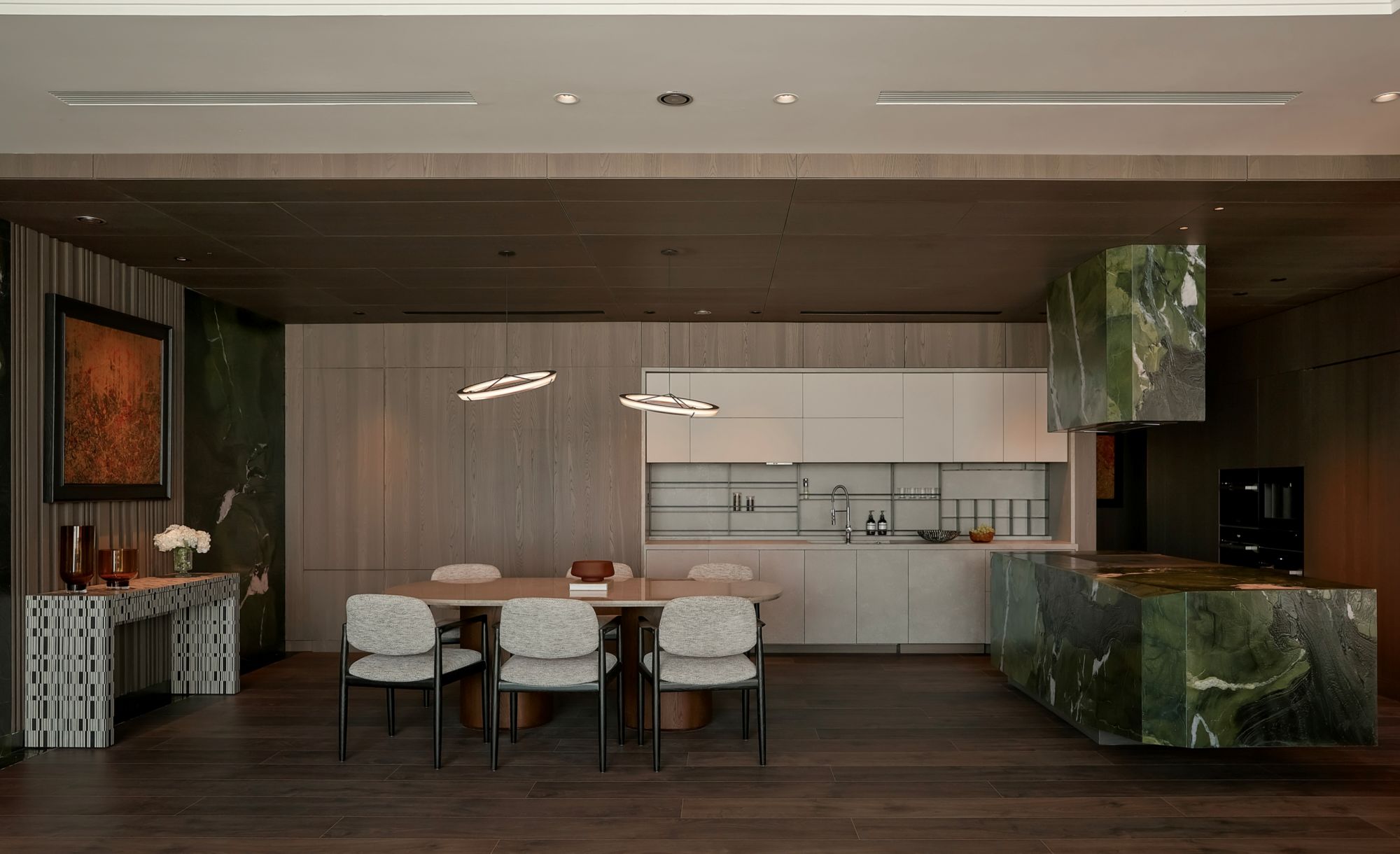 noi that feliz penthouse sendesign bep phong khach