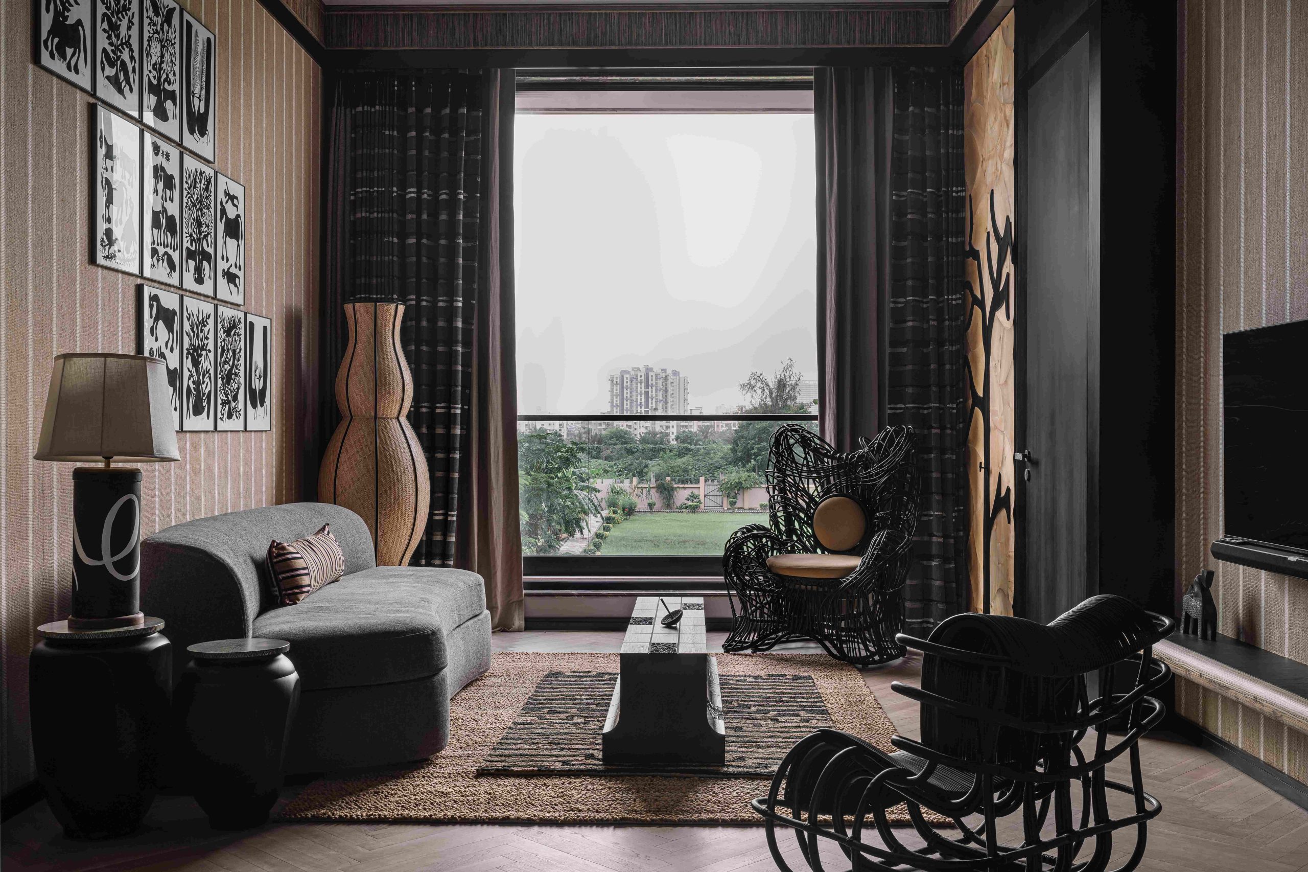 Kolkata biet thu InGrained Pooja Bihani studio Spaces & Design noi that go phong doc sach