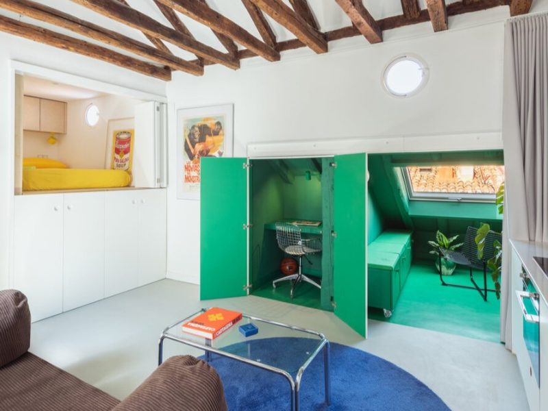 Khoảng trời Madrid trong căn hộ áp mái 30m²