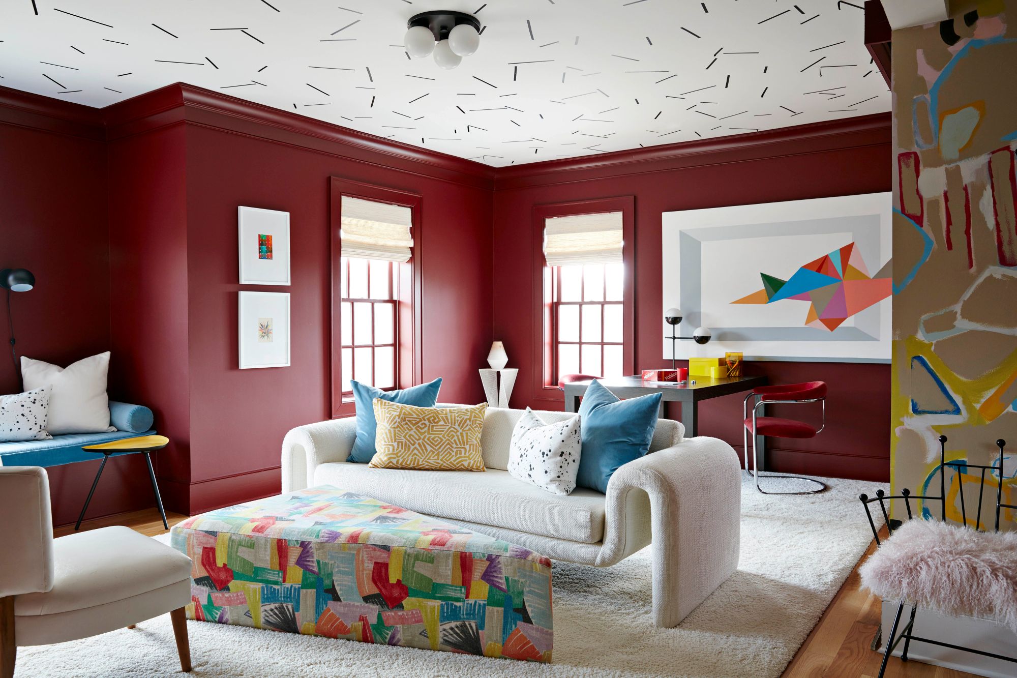 thiet ke noi that phong khach tran nha hoa tiet