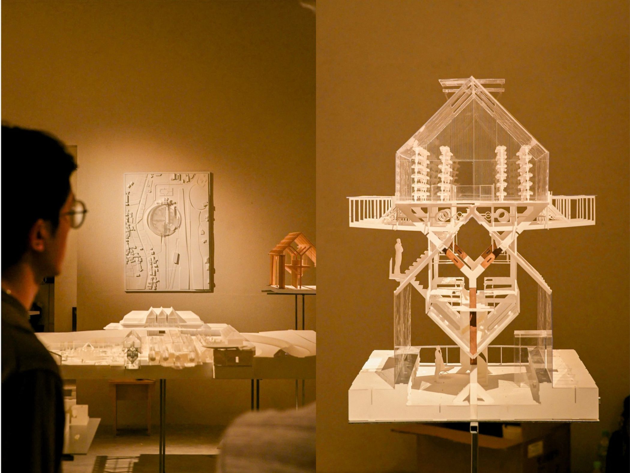 khoa vu trien lam kien truc suong mu grayscale mo hinh