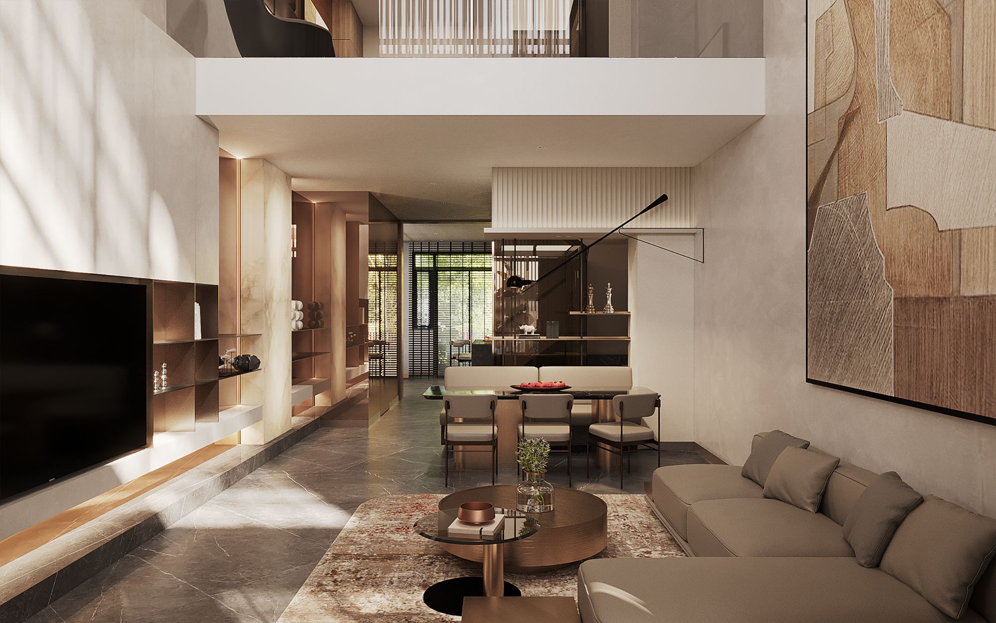 the glen bat dong san cao cap khu do thi tay sai gon phong khach